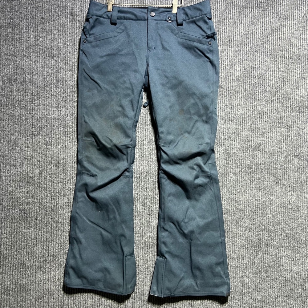 Volcom Snow Pants Womens L Grey 15K Waterproof Stretch Slim Fit Snowboard Ski